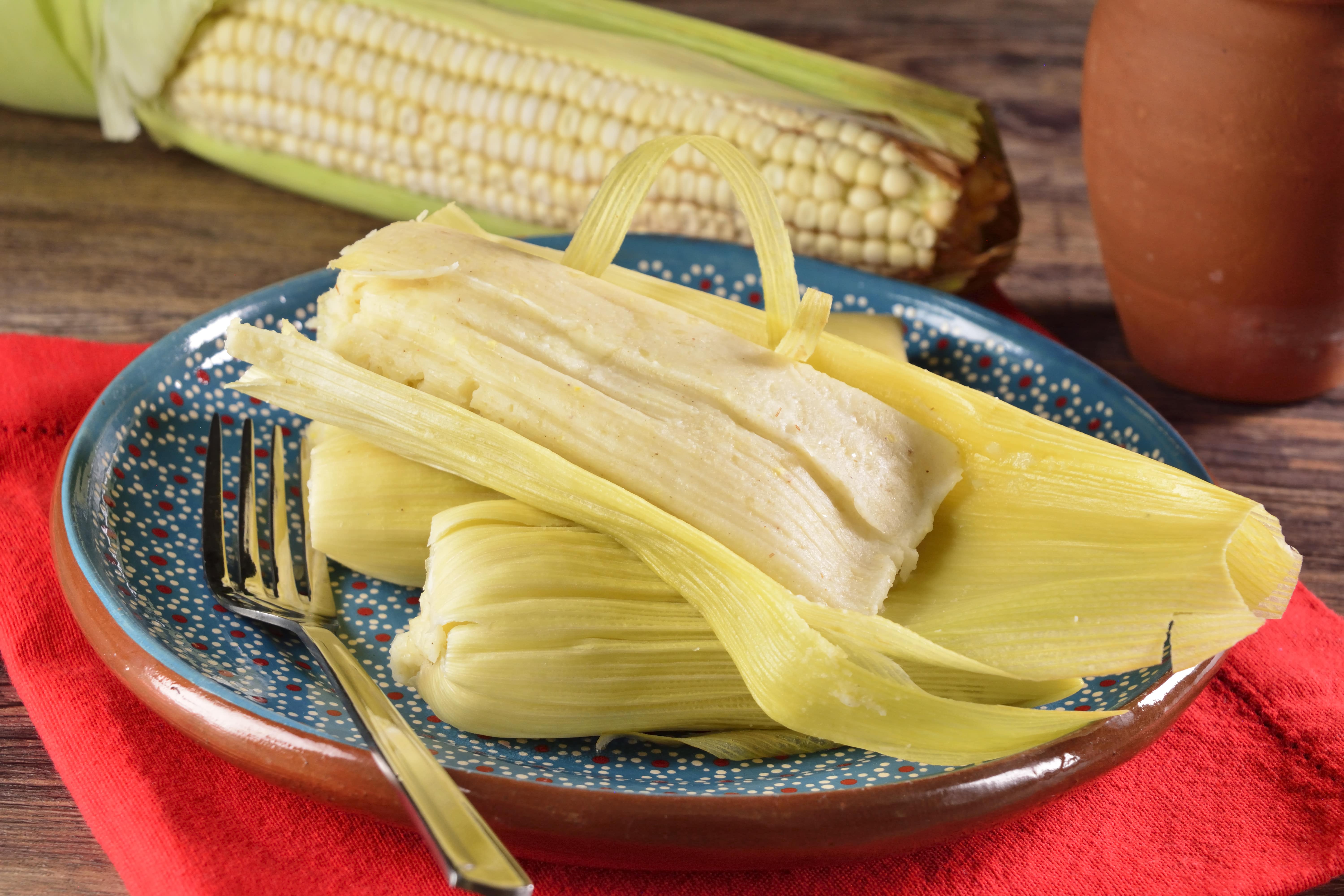 Corn Tamales with Cottage Cheese