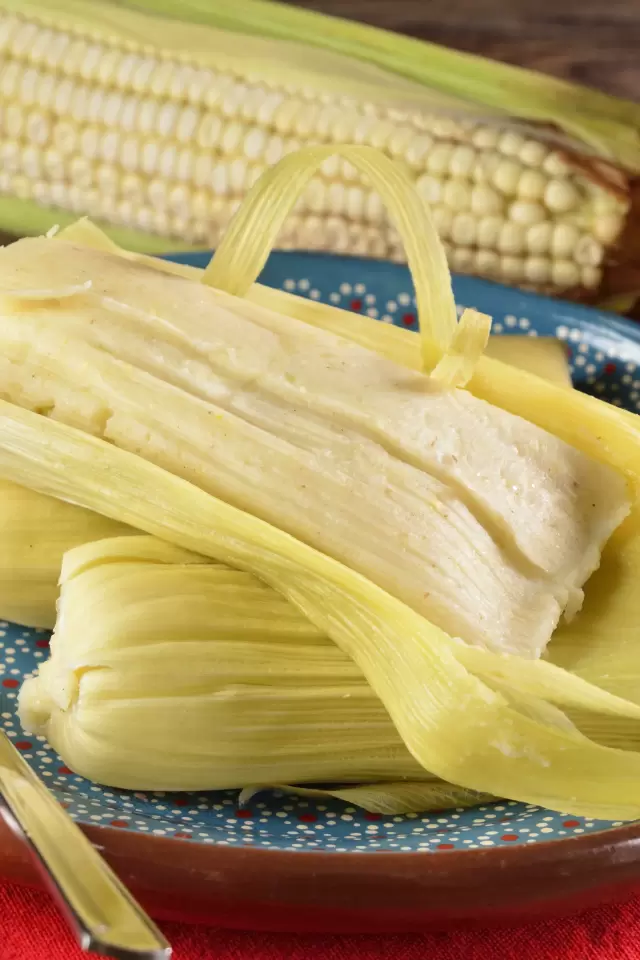 Corn Tamales with Cottage Cheese