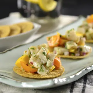Ceviche Toast with Mango and Habanero
