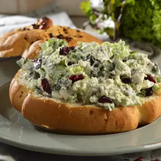 Lettuce Dip with Blue Cheese and Blueberries