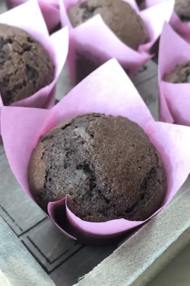 Muffins de Chocolate Negro