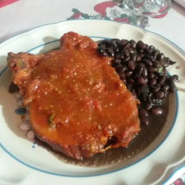 Smoked Chop in Red Sauce