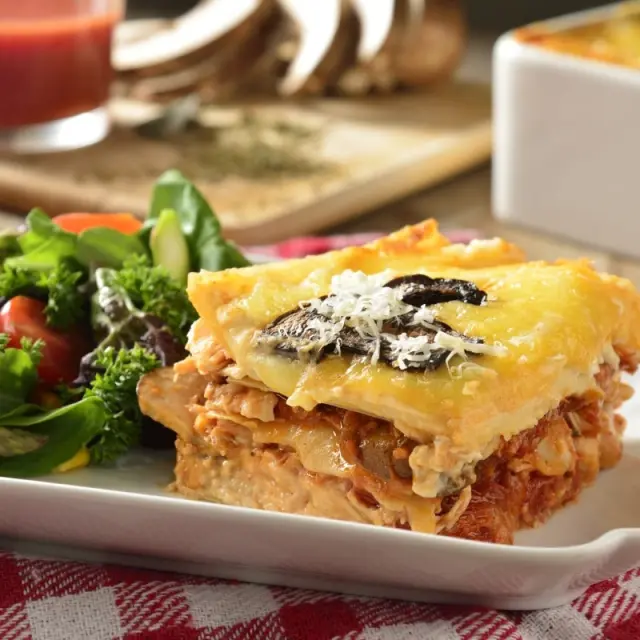 Lasanha de Frango e Alcachofras