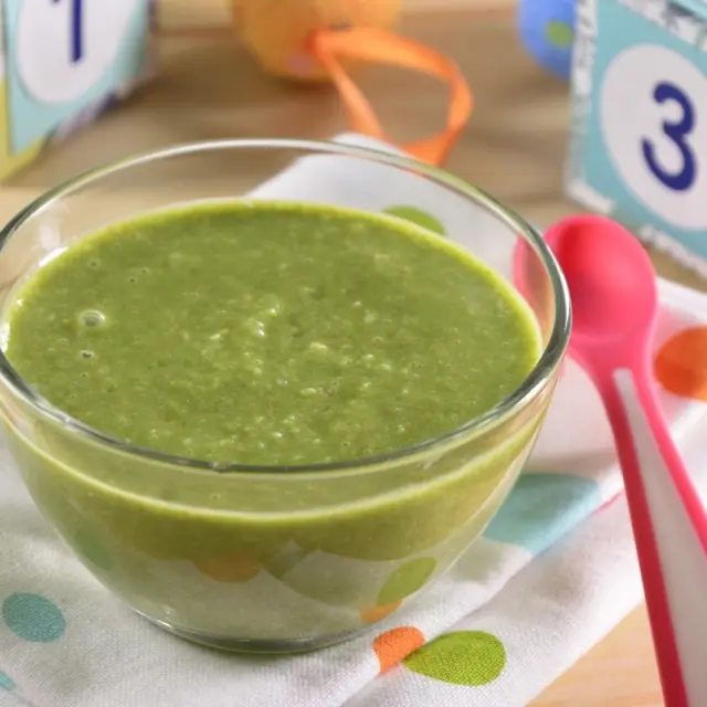 Rice, Lentil, and Spinach Puree