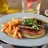Salmon Burger with Avocado Sauce and Watercress