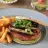 Salmon Burger with Avocado Sauce and Watercress
