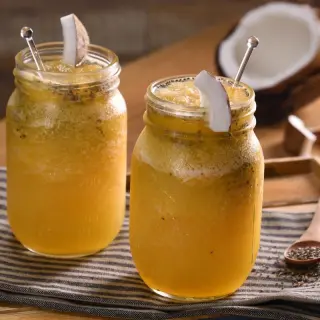 Passion Fruit Energy Frappé with Coconut and Natural Chia