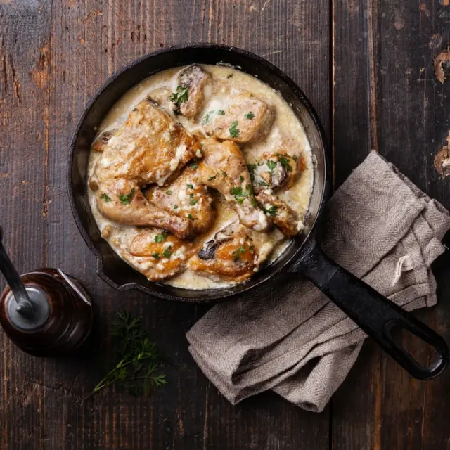 Chicken in Creamy Yogurt, Garlic, and Lemon Sauce