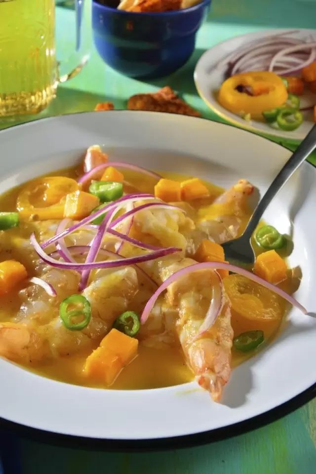 Shrimp Aguachile with Mango and Jalapeño