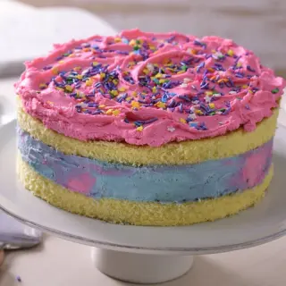 Cotton Candy Ice Cream Cake