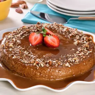 Cajeta and Walnut Flan