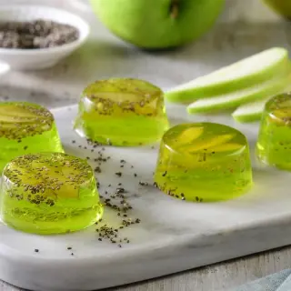 Gelatina Light de Maçã Verde com Chia