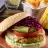 Vegetarian Burger with Cauliflower and Broccoli Bits