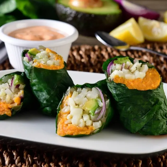 Taco Vegetariano com Arroz de Couve-Flor
