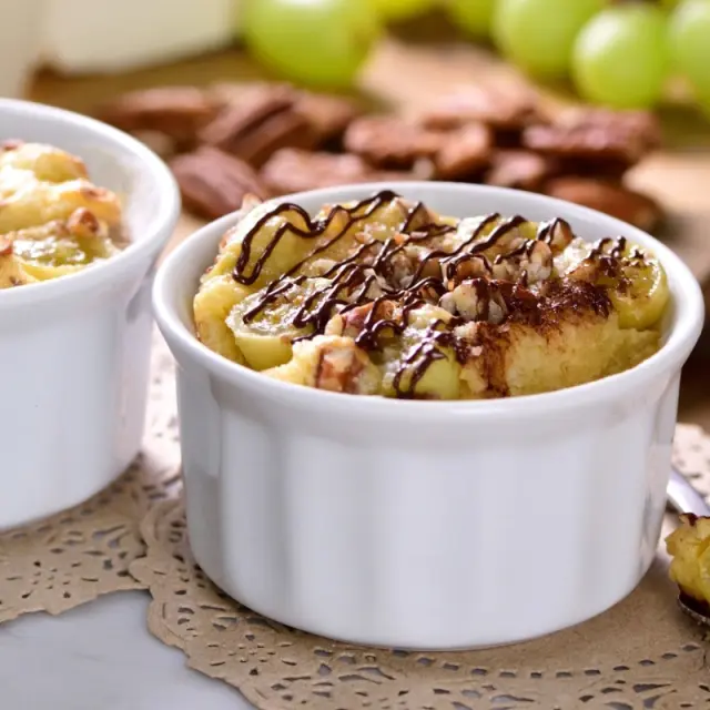 Grape, Cheese, and Walnut Clafoutis