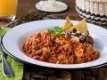 Homemade Machaca in Red Sauce