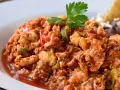 Homemade Machaca in Red Sauce