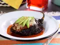 Stuffed Ancho Chile with Bean and Cheese