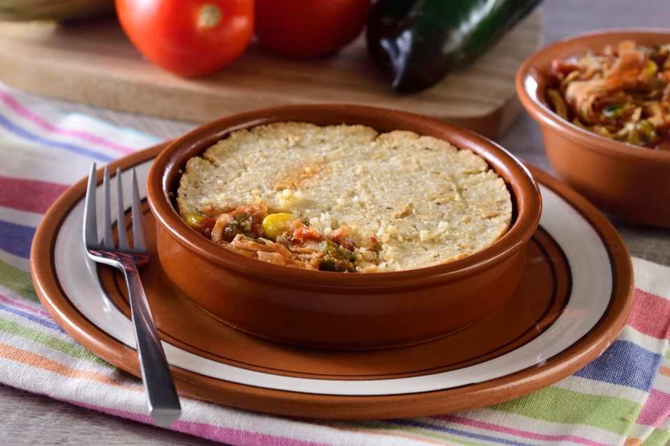 Tamal de Cazuela con Pollo y Rajas