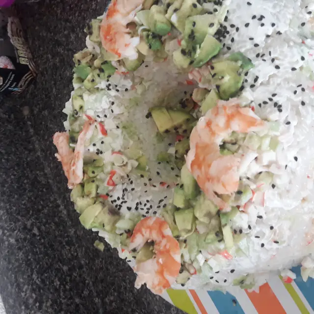 Shrimp Sushi Cake
