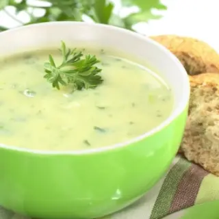 Potato and Leek Cream with Herbs