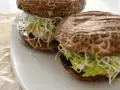 Salmon Burger with Hummus