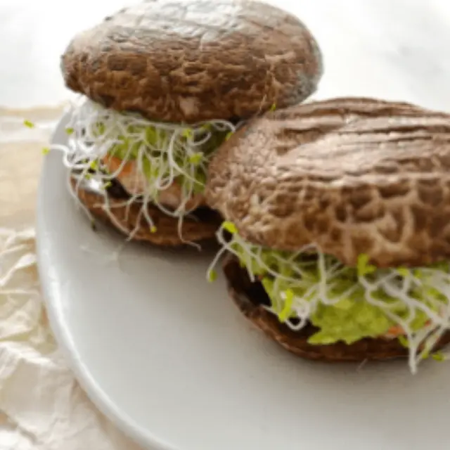 Salmon Burger with Hummus