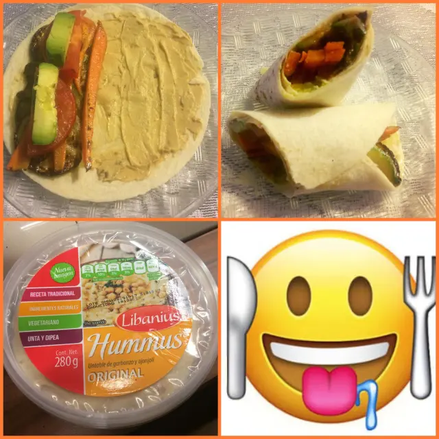 Vegetable and Hummus Wrap