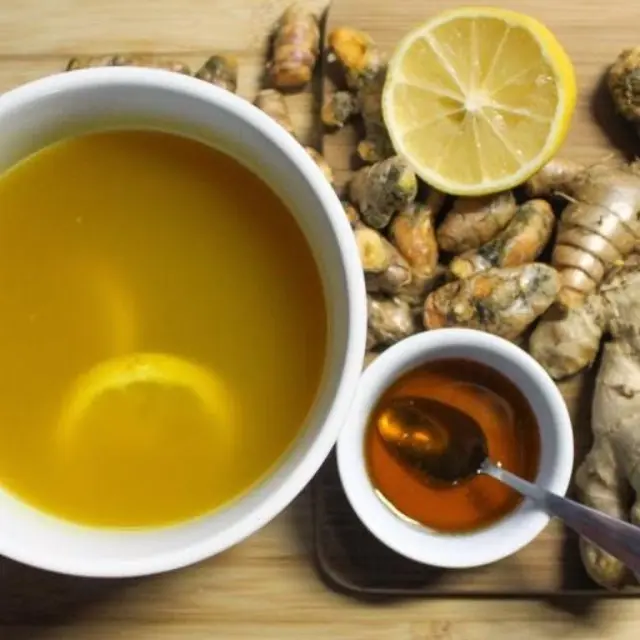 Herbal Tea, Ginger, and Lemon
