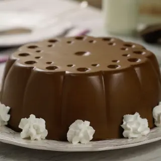 Abuelita Chocolate Gelatin Filled Impossible Cake