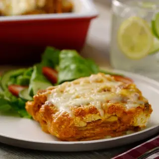 Chicken Milanesa Lasagna in Chipotle Cream