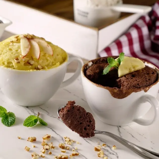 Bolo de Baunilha - Maçã no Microondas