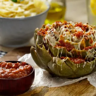Oven-Baked Artichoke with Tomato Sauce