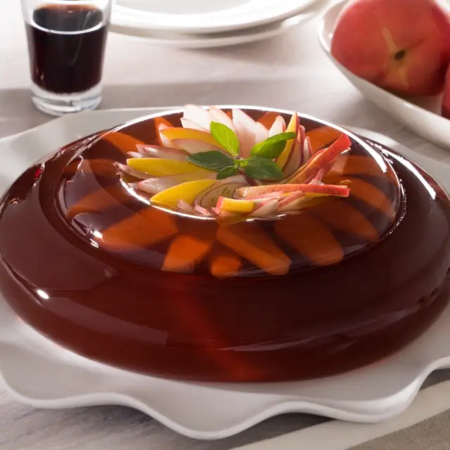 Gelatina de Jerez com Pêssego