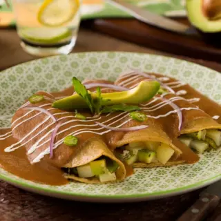 Vegan Enfrijoladas