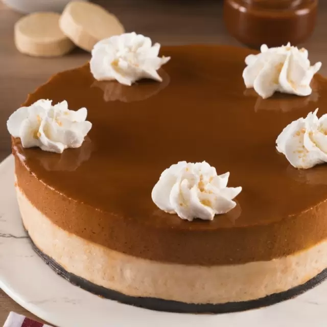 Cheesecake de Mazapán con Flan de Cajeta