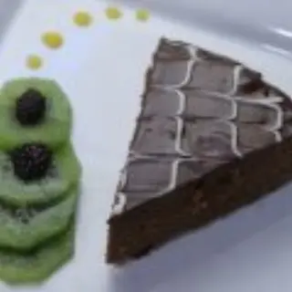 Chocolate Cake with Kiwi