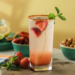 Grapefruit and Strawberry Cocktail