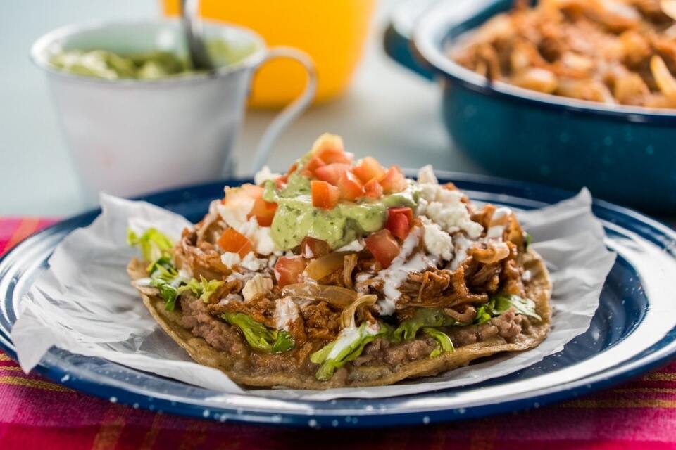 Tostadas de Tinga de Res