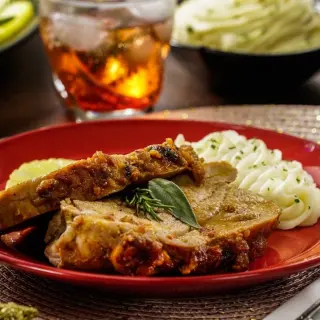 Glazed Pork Leg in Pineapple Sauce