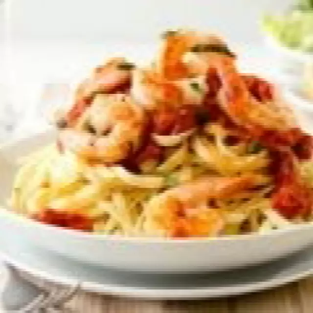 Pasta con Camarones