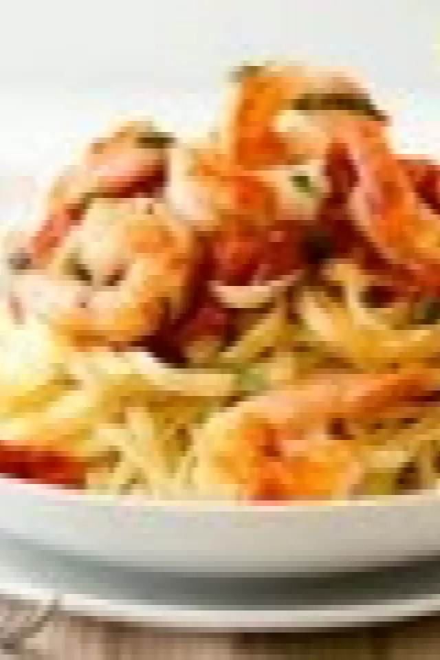 Pasta con Camarones