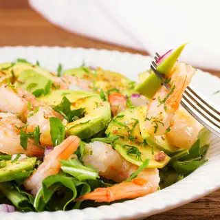 Green Salad with Shrimp