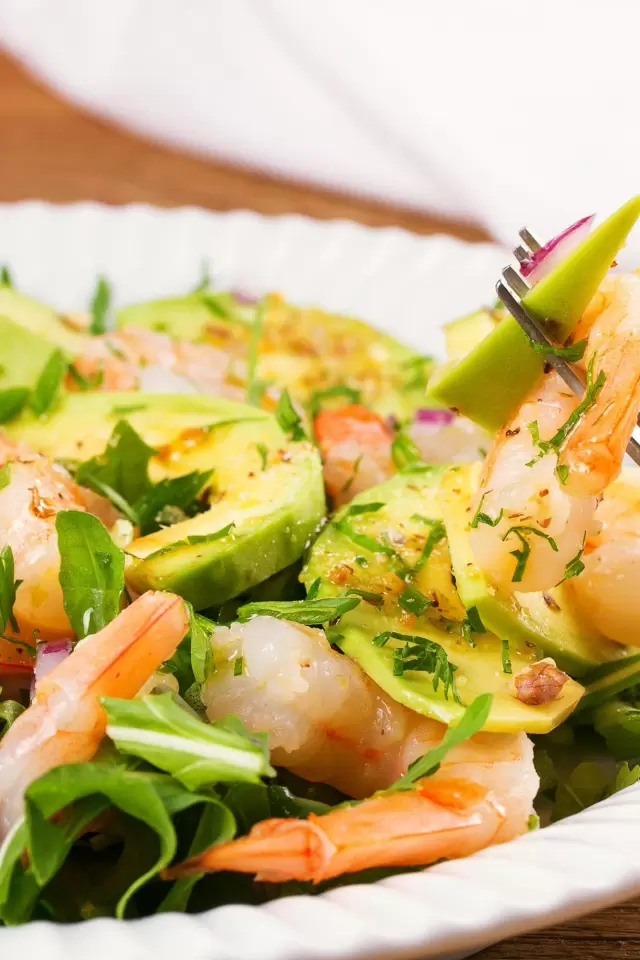 Ensalada Verde con Camarones