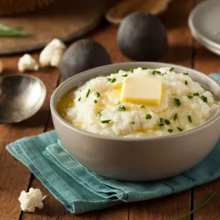 Cauliflower Purée with Herb Oil