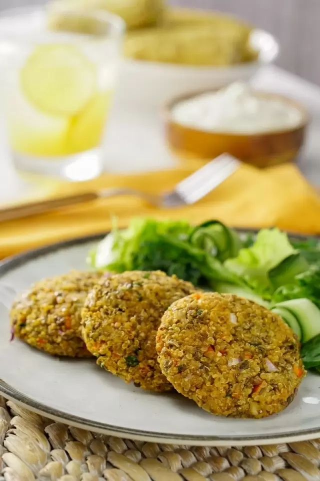 Hamburguesitas de Quinoa y Lentejas