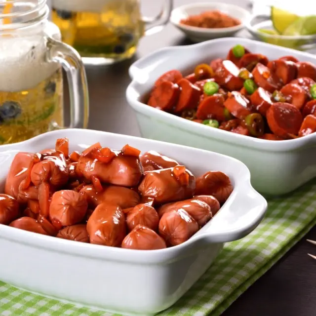 Petiscos de Salsichas Baixa em Calorias