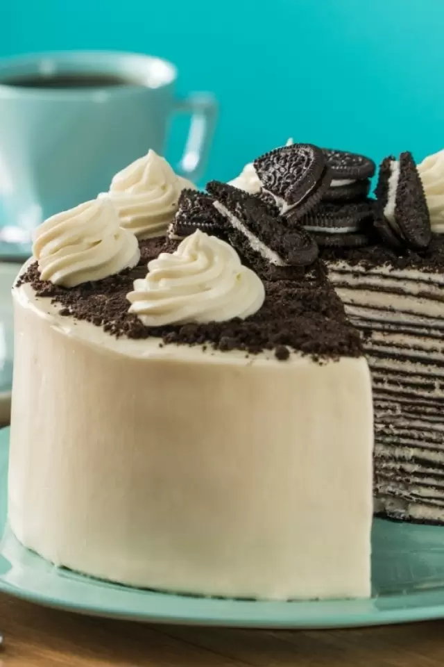 Pastel de Crepas de Oreo