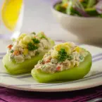 Chayotes Recheados com Salada Cremosa de Atum