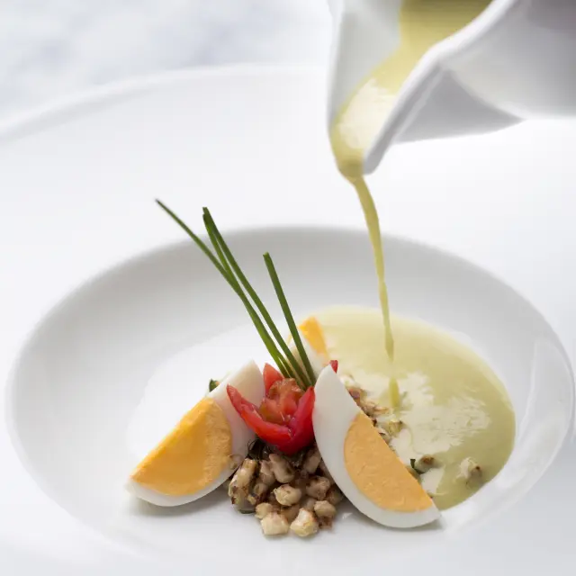 Creme de Chile Poblano com Ovo